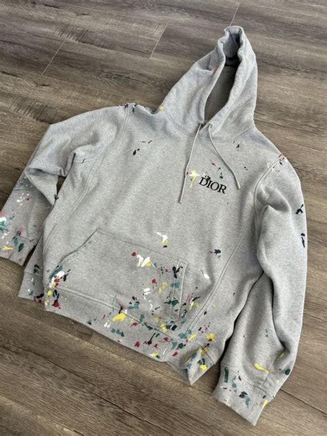 dior paint splatter sweatshirt|DIOR MEN 2021 Paint Splatter Logo.